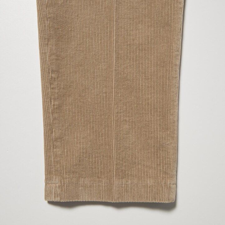 pánské kalhoty uniqlo smart corduroy v béžové barvě