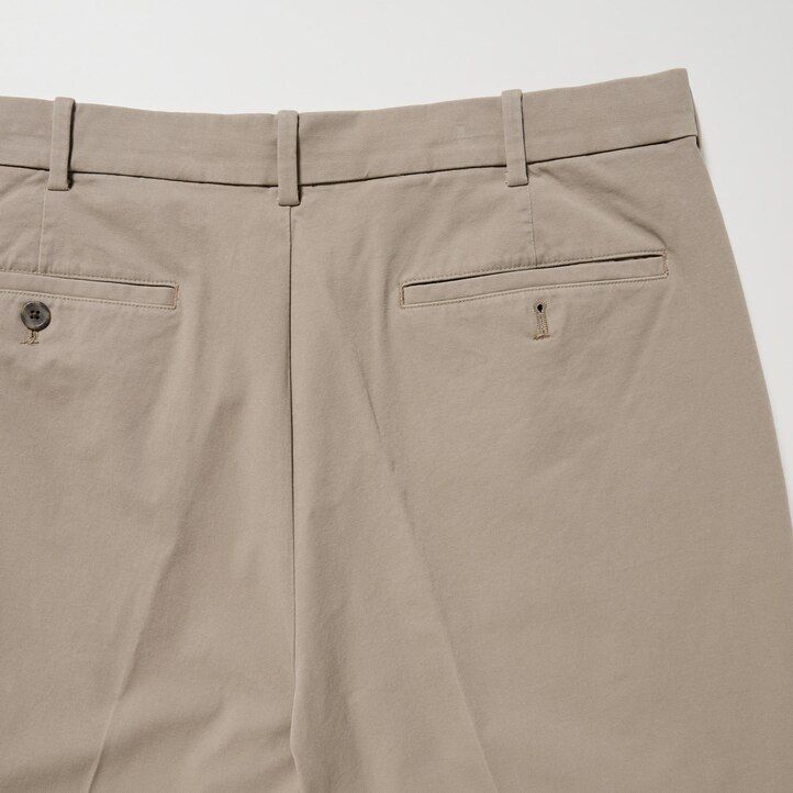 béžové pánské elegantní bavlněné kalhoty uniqlo po kotníky