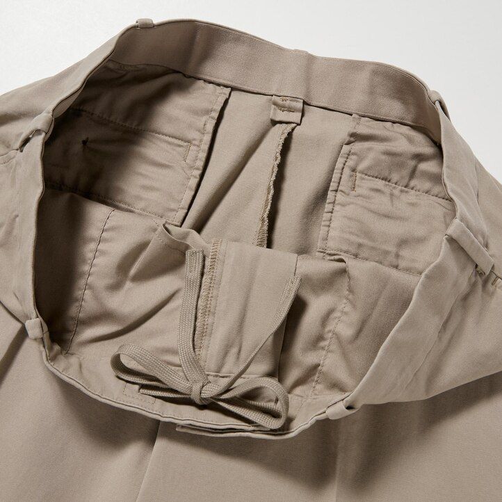 béžové pánské elegantní bavlněné kalhoty uniqlo po kotníky