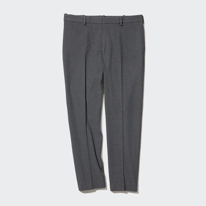 pánské šedé elegantní vlněné kalhoty uniqlo po kotníky
