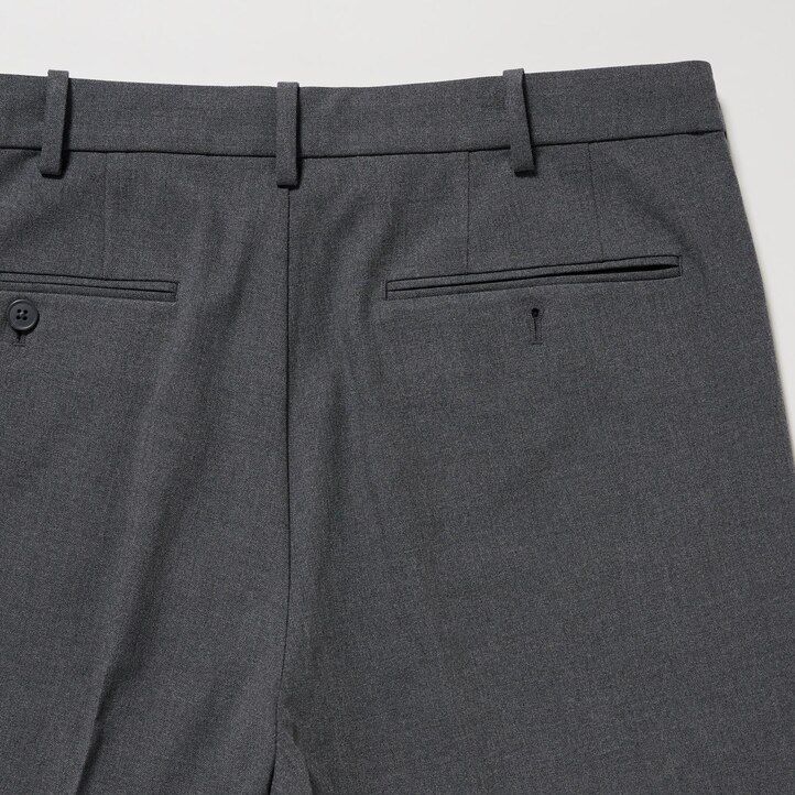 pánské šedé elegantní vlněné kalhoty uniqlo po kotníky