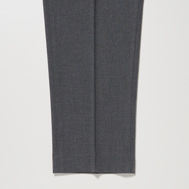 pánské šedé elegantní vlněné kalhoty uniqlo po kotníky