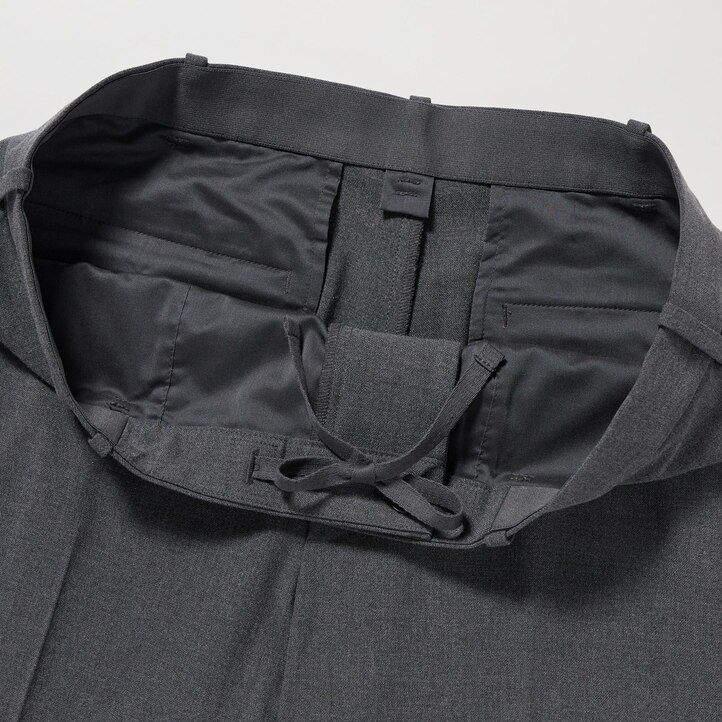 pánské šedé elegantní vlněné kalhoty uniqlo po kotníky