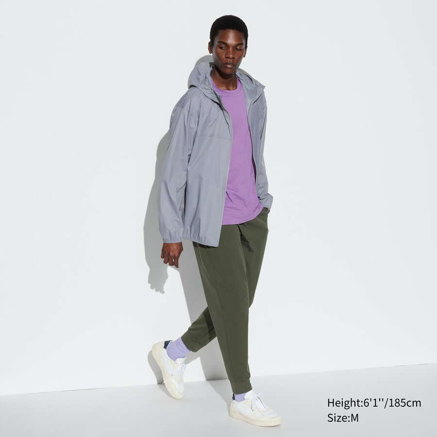 pánské kalhoty uniqlo ultra stretch dry ex olivově zelené