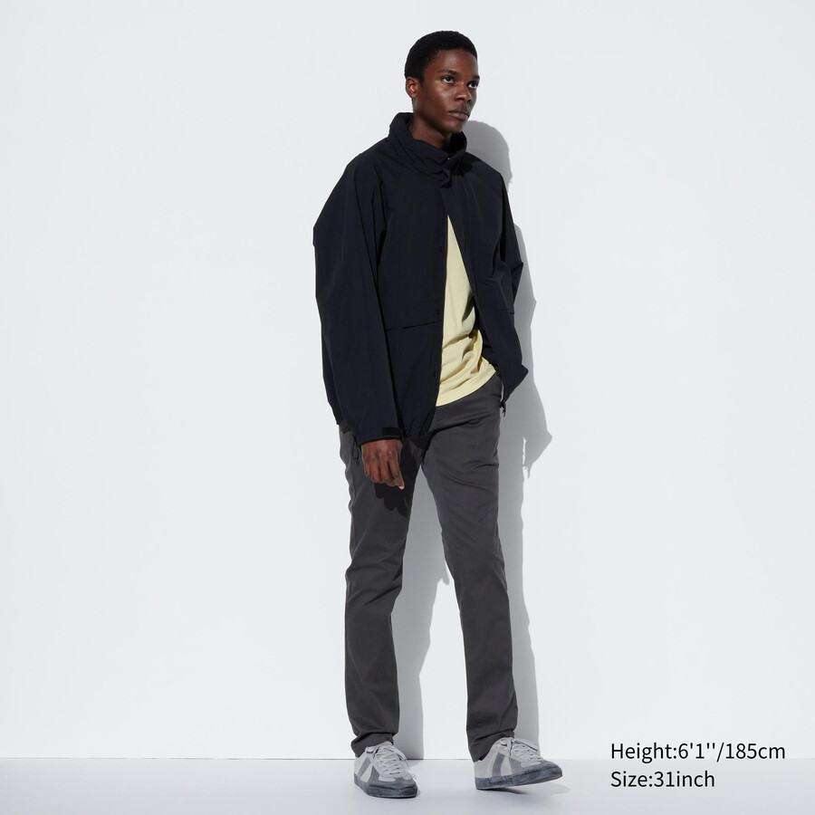 pánské chino kalhoty uniqlo slim fit tmavě šedé