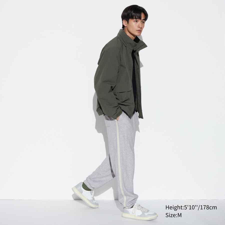pánské kalhoty uniqlo side stripe šedé
