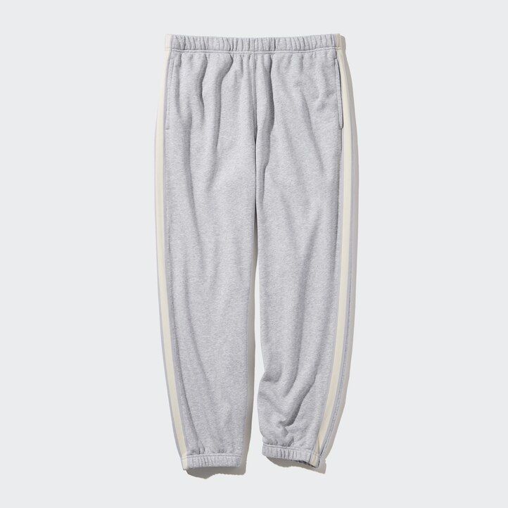 pánské kalhoty uniqlo side stripe šedé