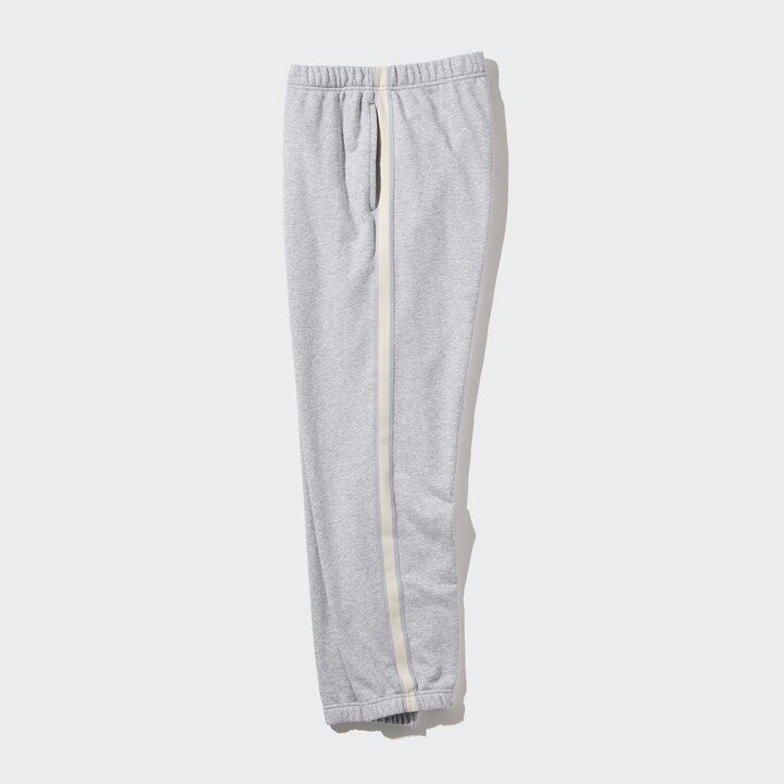 pánské kalhoty uniqlo side stripe šedé