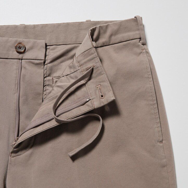 pánské kalhoty uniqlo smart cotton v délce po kotníky z bílé bavlny