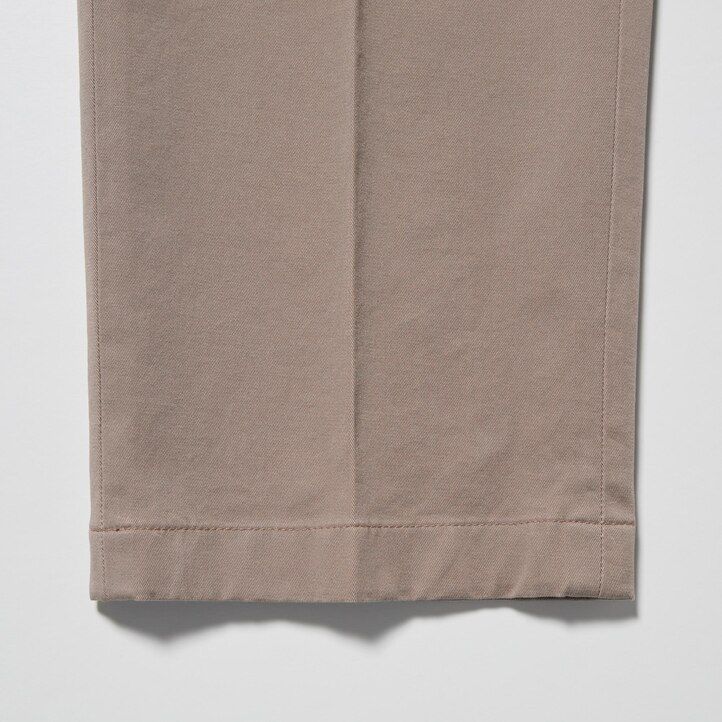 pánské kalhoty uniqlo smart cotton v délce po kotníky z bílé bavlny