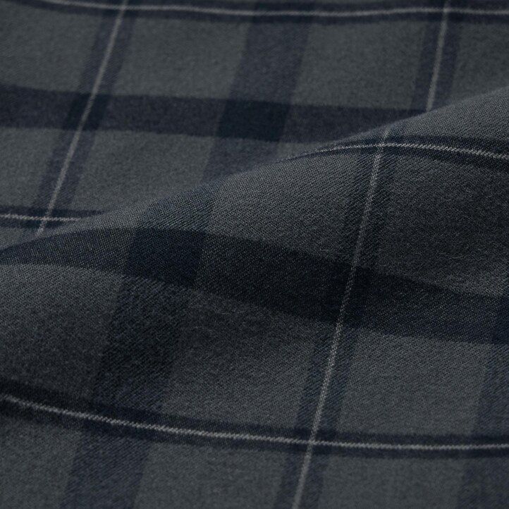 pánské kalhoty uniqlo flanel easy patterned po kotníky tmavě šedé