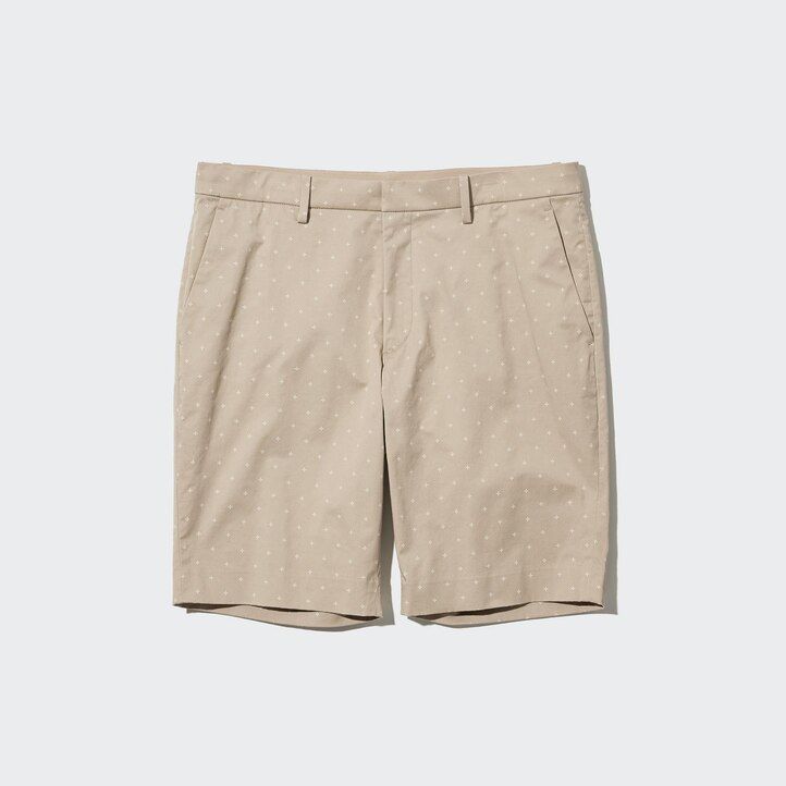 pánské kalhoty uniqlo stretch slim fit béžové barvy