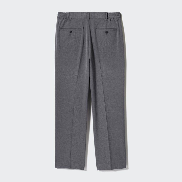 pánské kalhoty uniqlo pleated wide leg béžové