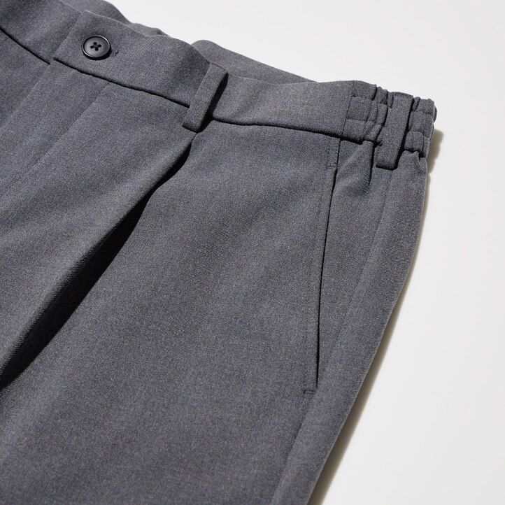 pánské kalhoty uniqlo pleated wide leg béžové