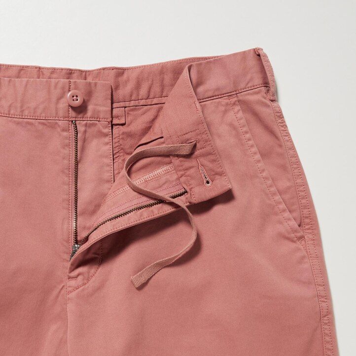 pánské chino kalhoty uniqlo růžové barvy