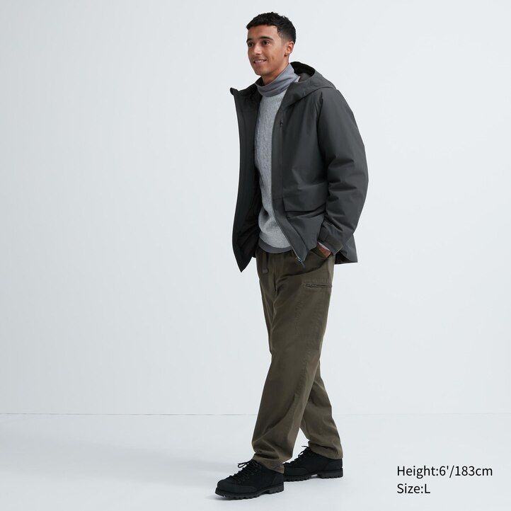 Černé pánské kalhoty uniqlo heattech s teplou podšívkou