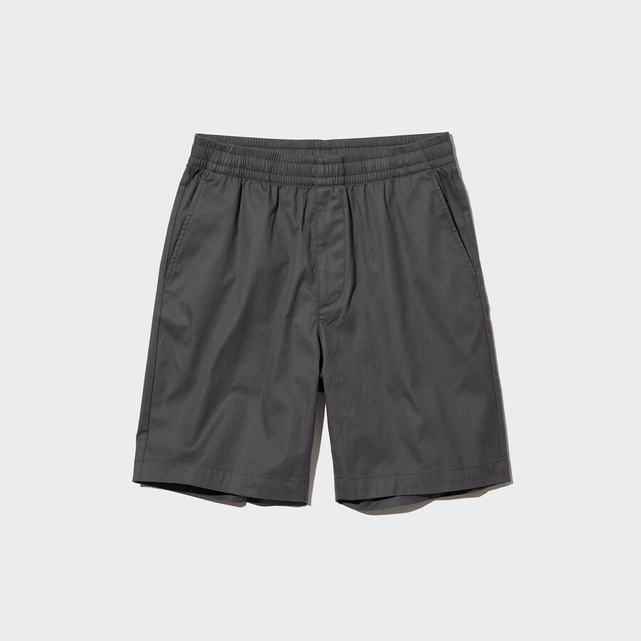 tmavě šedé pánské kalhoty uniqlo dry stretch easys