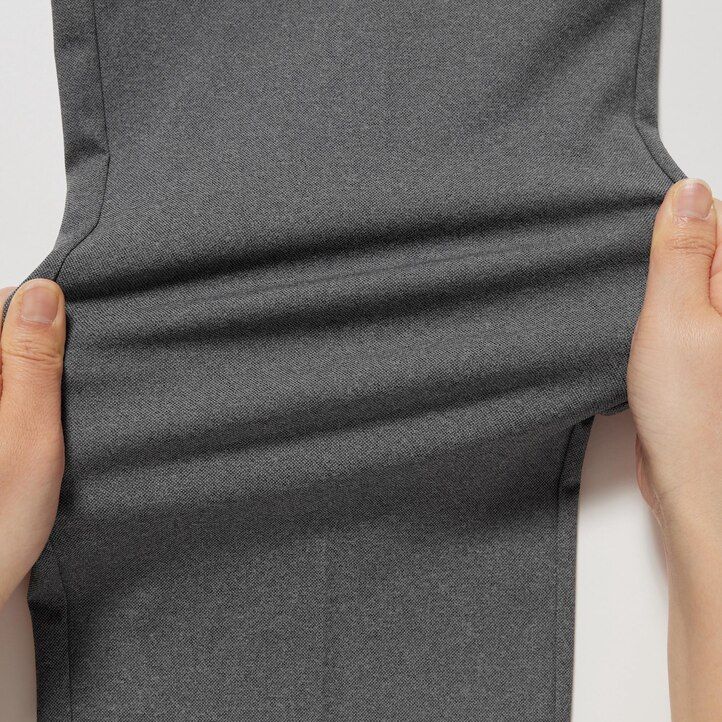pánské kalhoty uniqlo smart ultra stretch ke kotníkům šedé