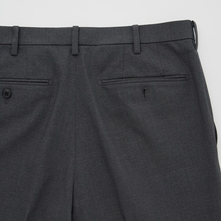 pánské ultralehké kalhoty uniqlo airsense s vlněným vzhledem tmavě modré