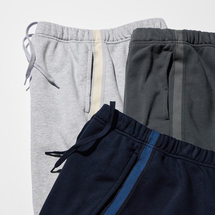 pánské kalhoty uniqlo side stripe šedé