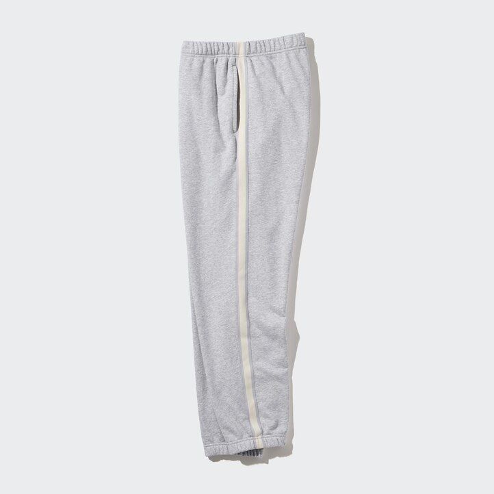 pánské kalhoty uniqlo side stripe šedé