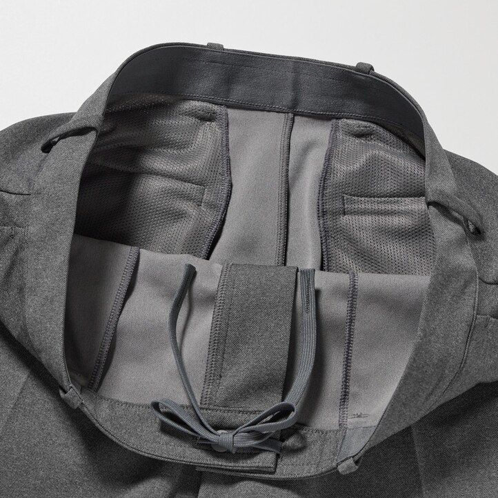 pánské kalhoty uniqlo smart ultra stretch v šedé barvě ke kotníkům