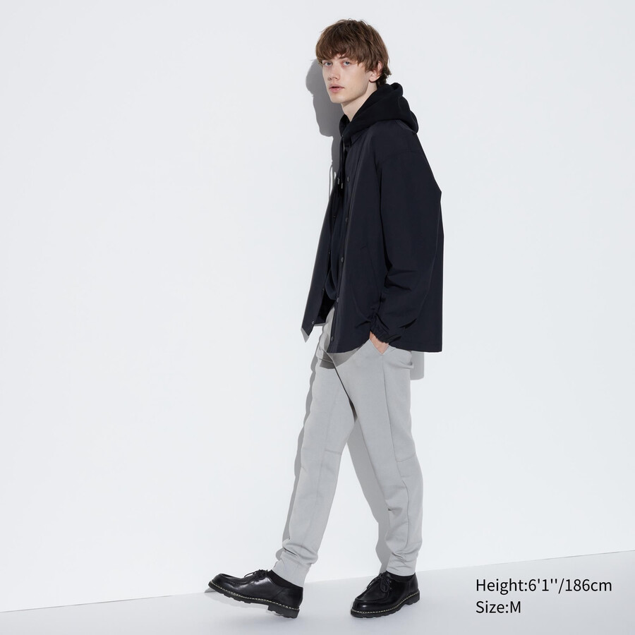 pánské kalhoty uniqlo dry stretch světle šedé