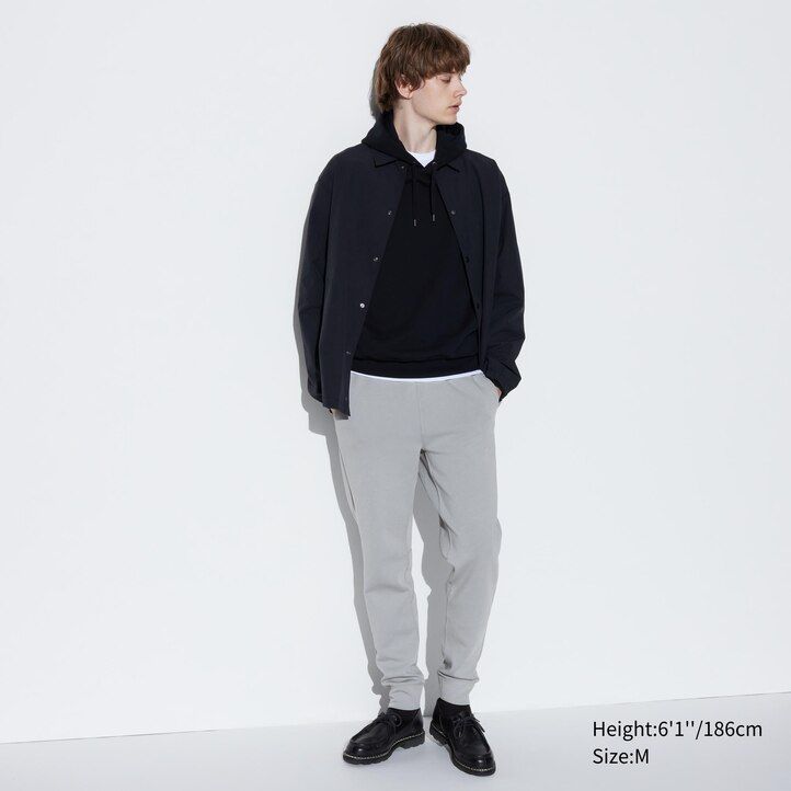 pánské kalhoty uniqlo dry stretch světle šedé