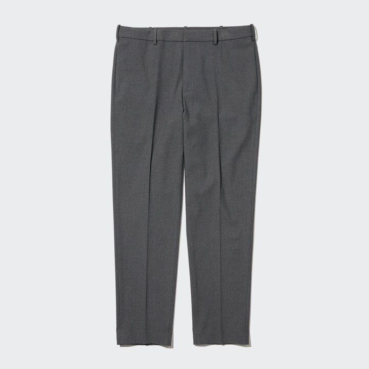 pánské šedé elegantní vlněné kalhoty uniqlo po kotníky