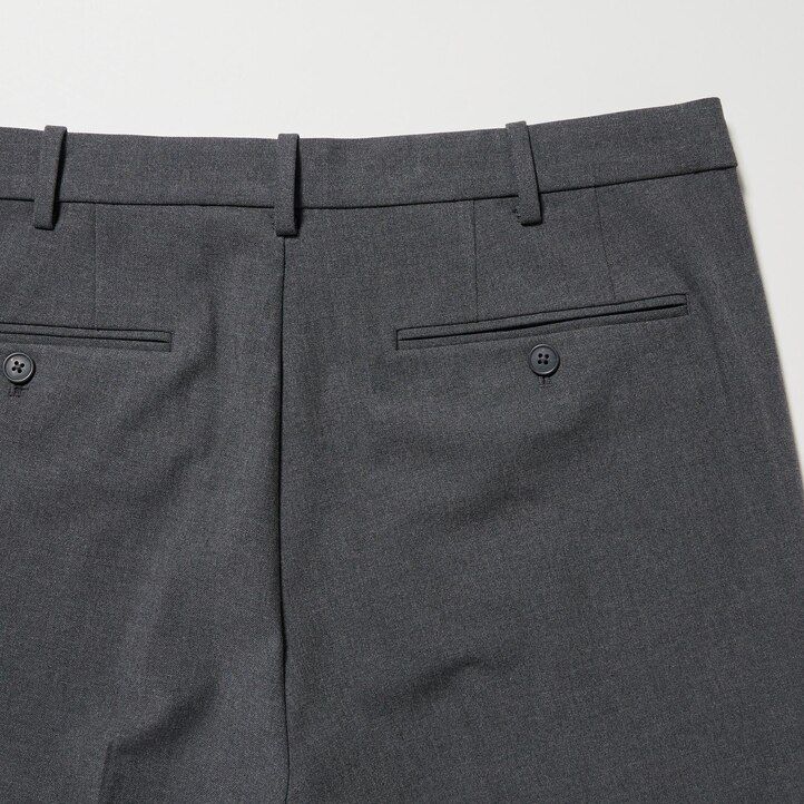 pánské šedé elegantní vlněné kalhoty uniqlo po kotníky