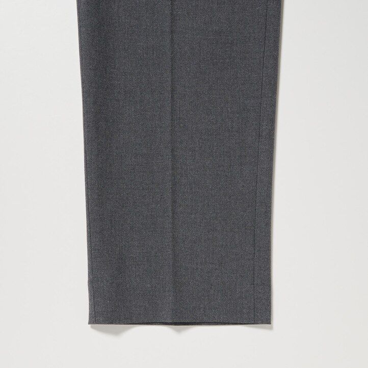 pánské šedé elegantní vlněné kalhoty uniqlo po kotníky
