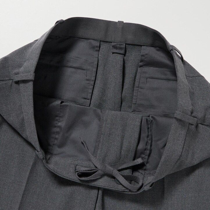 pánské šedé elegantní vlněné kalhoty uniqlo po kotníky