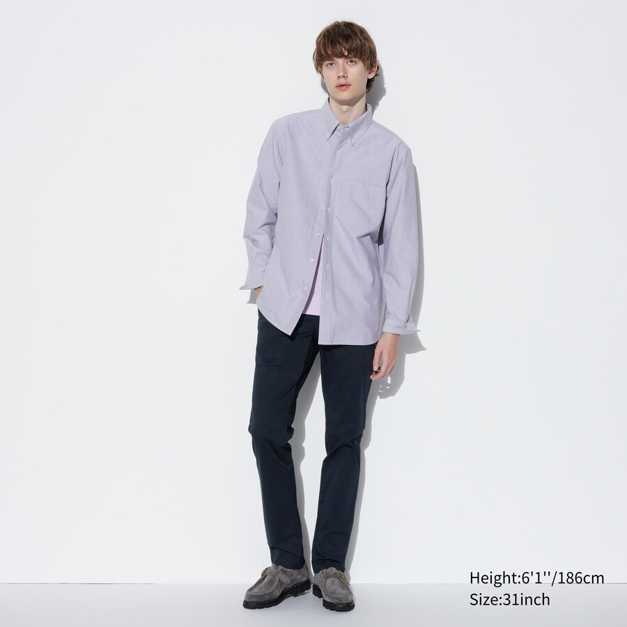 pánské chino kalhoty uniqlo slim fit v tmavě modré barvě