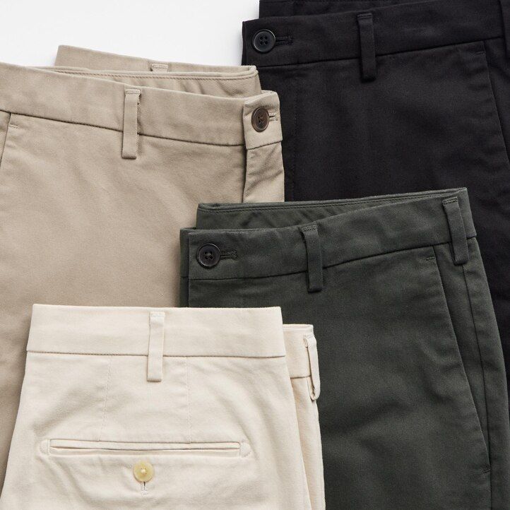 pánské chino kalhoty uniqlo slim fit černé barvy