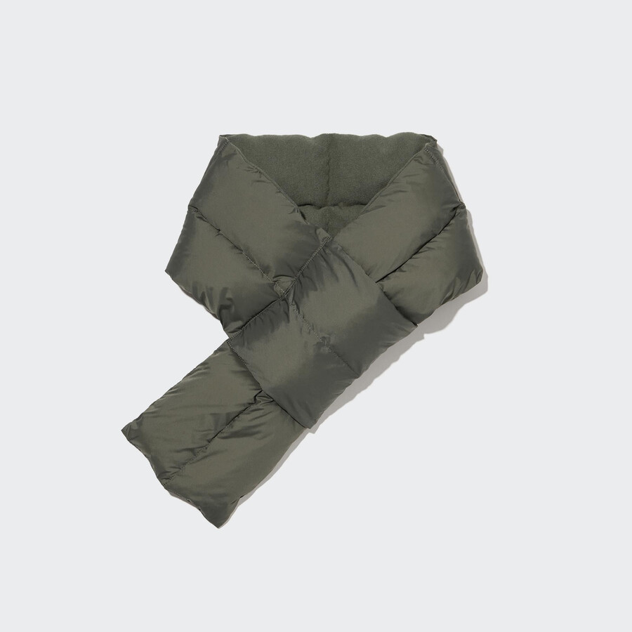 dámské šály uniqlo heattech lined padded olivově zelené