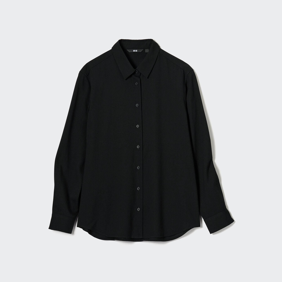 dámská halenka uniqlo rayon s rukávy černá