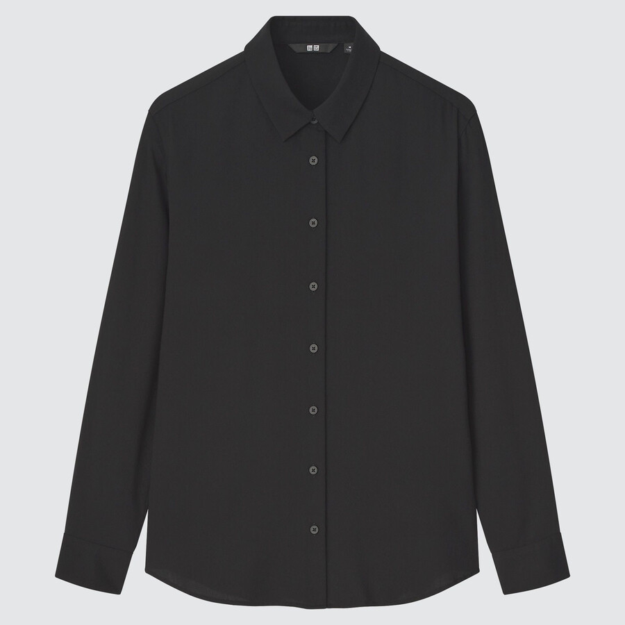 dámská halenka uniqlo rayon s rukávy černá