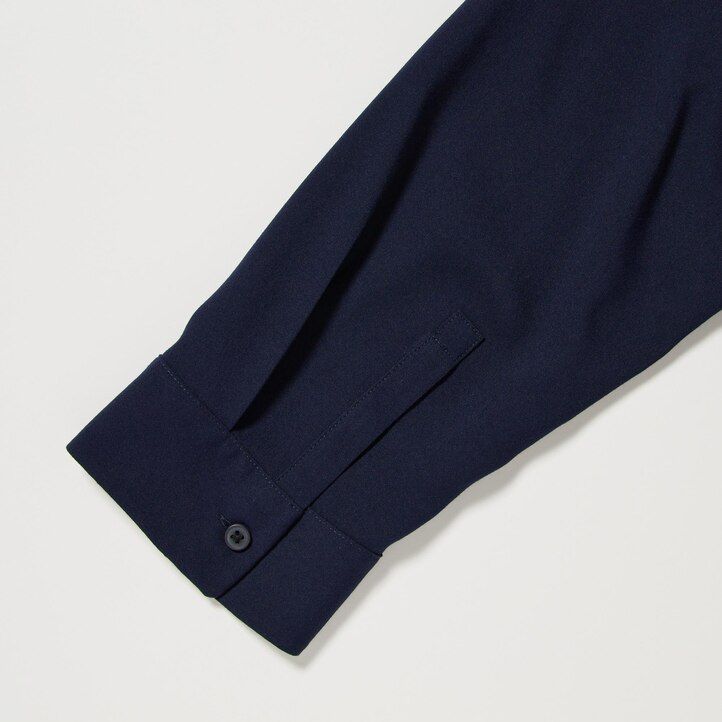 dámská halenka uniqlo rayon s 34 rukávy a límcem skipper olivová