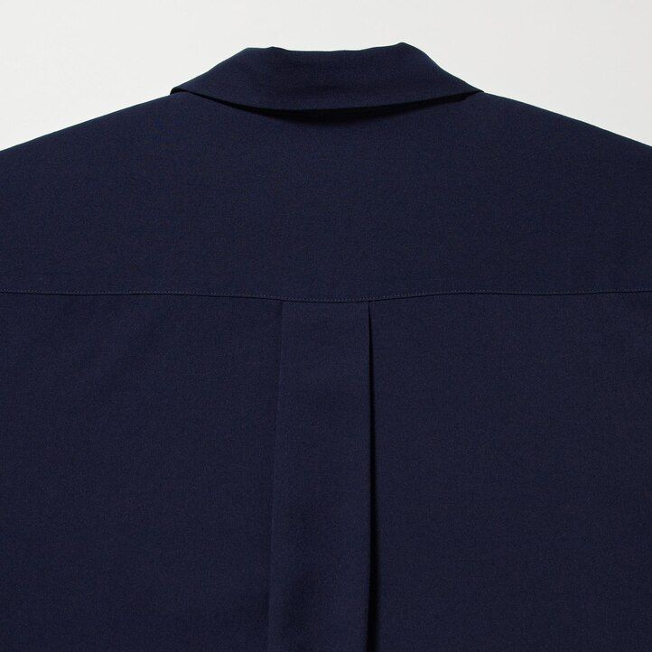 dámská halenka uniqlo rayon s 34 rukávy a límcem skipper olivová