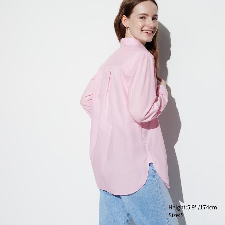 dámská halenka uniqlo z extra jemné bavlny v modré barvě