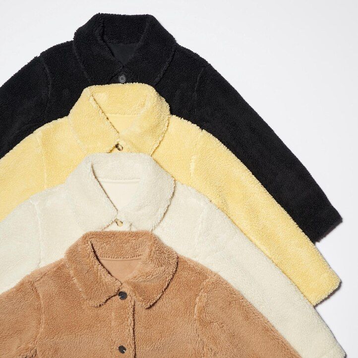 dámské fleecové bundy uniqlo s podšívkou z velurového materiálu černé
