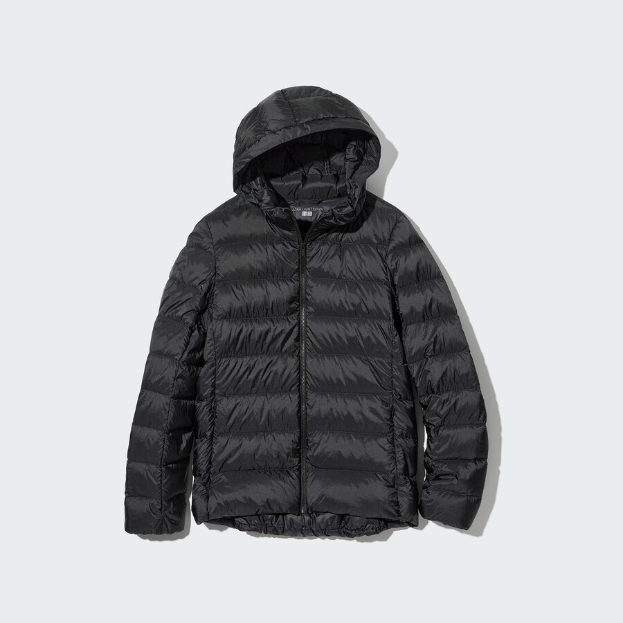 Černé dámské ultralehké péřové bundy uniqlo