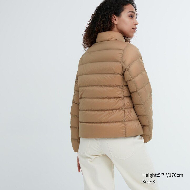 dámské ultralehké péřové bundy uniqlo béžové