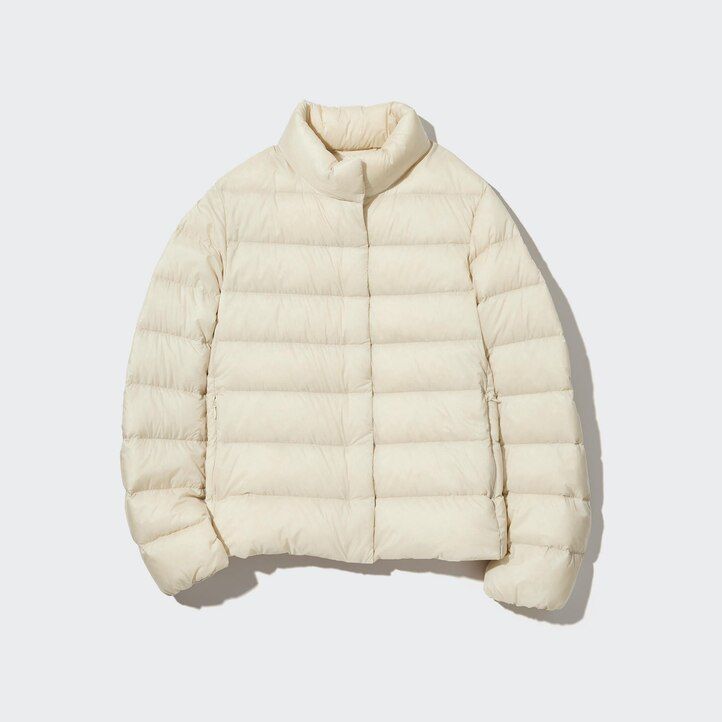 dámské ultralehké péřové bundy uniqlo béžové