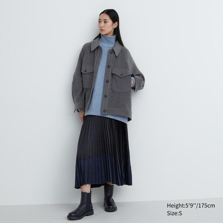 Šedé dámské oversized bundy uniqlo