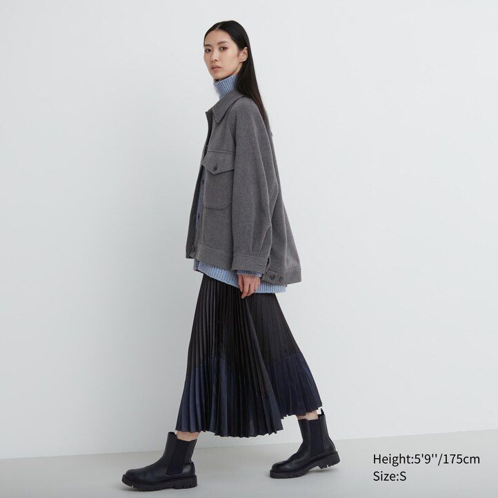 Šedé dámské oversized bundy uniqlo