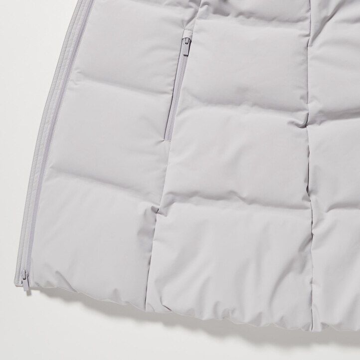 modré dámské bezešvé péřové bundy uniqlo