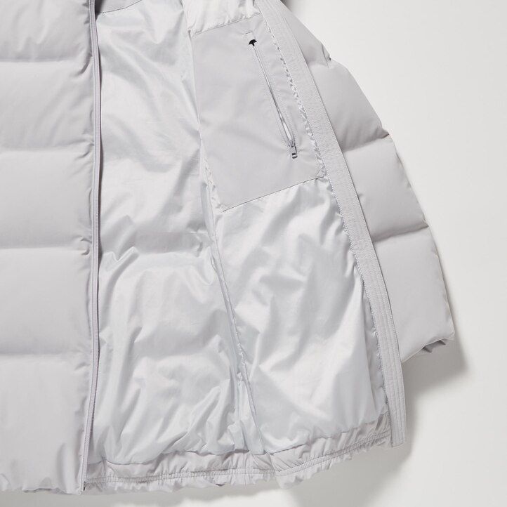 modré dámské bezešvé péřové bundy uniqlo