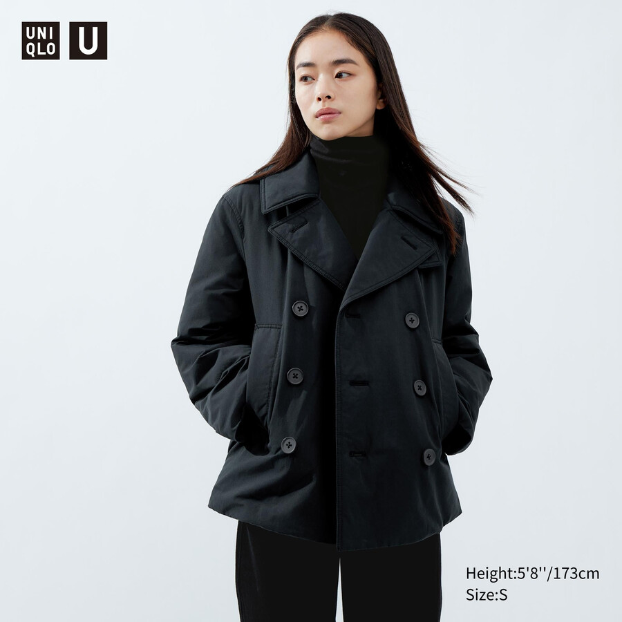 Černé dámské krátké prošívané bundy uniqlo