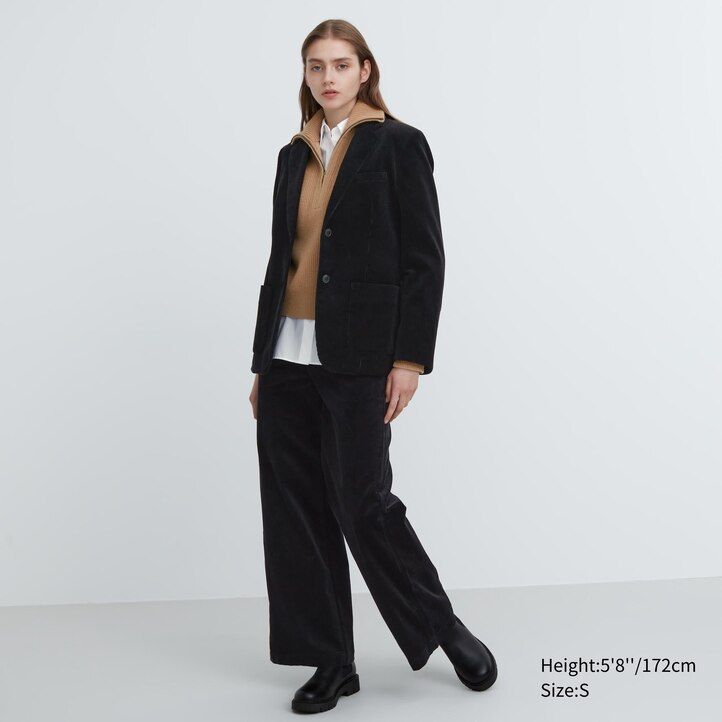dámské hnědé manšestrové bundy uniqlo